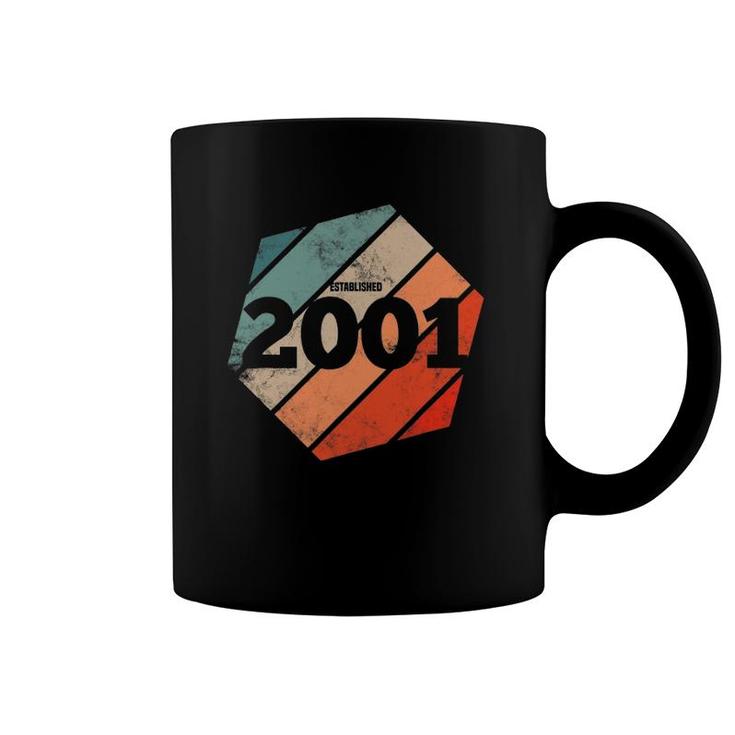 Established 2001 Vintage 20Th Birthday Gift Retro Est 2001 Ver2 Coffee Mug