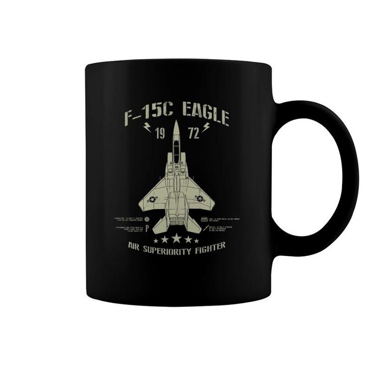 F-15 Eagle Jet Fighter Technical Drawing Coffee Mug