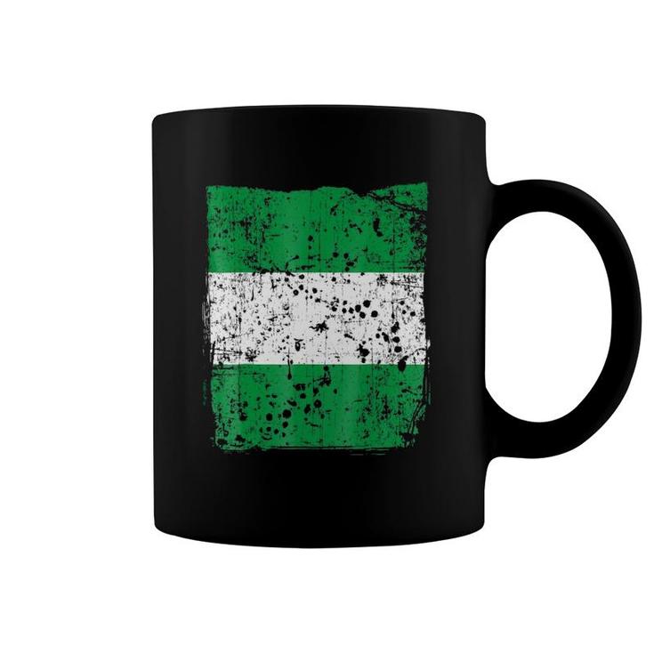 Faded Nigerian Flag, Distressed Flag Of Nigeria Coffee Mug