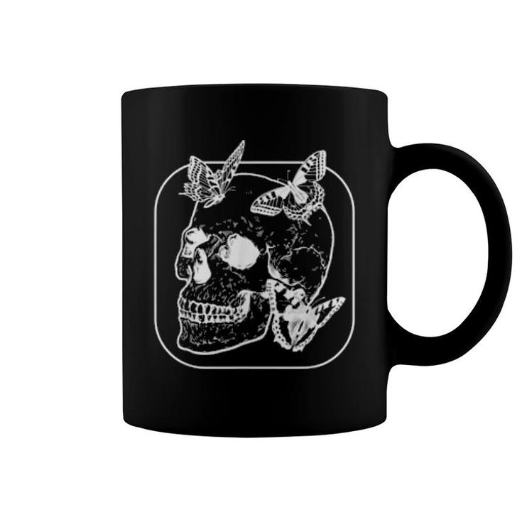 Fairycore Grunge Aesthetic Skull Fairy Goth Gothic  Coffee Mug