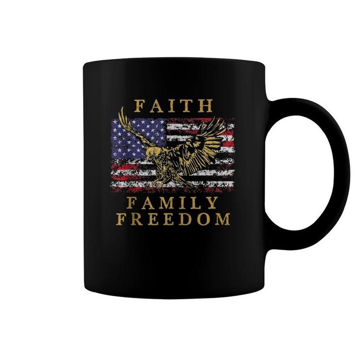 Faith Family Freedom 4Th Of July Eagle American Flag Vintage Tank Top Coffee Mug