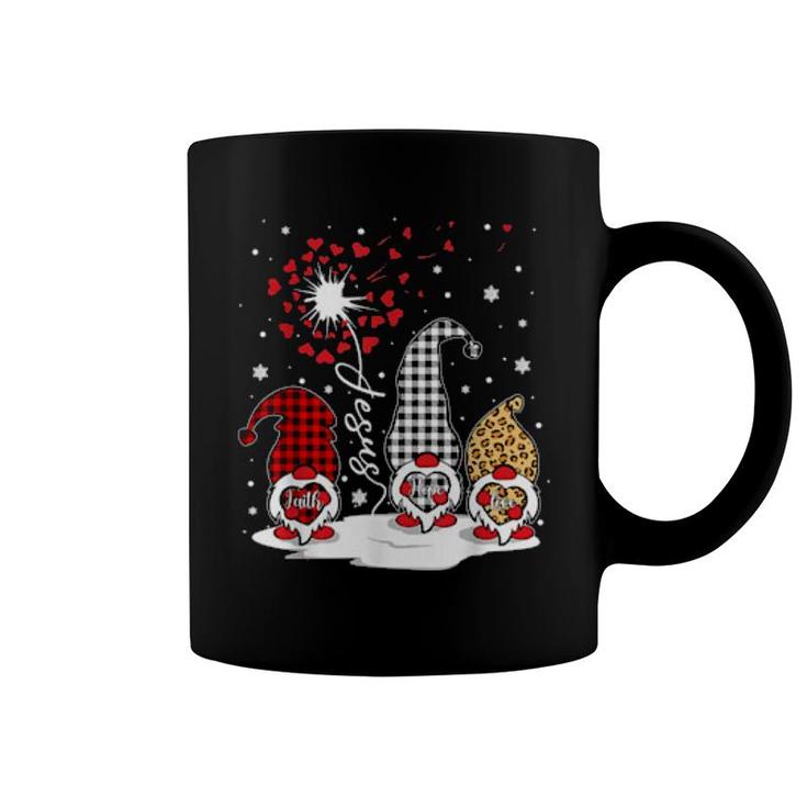 Faith Hope Love Gnomes Jesus Dandelion Christian Christmas  Coffee Mug