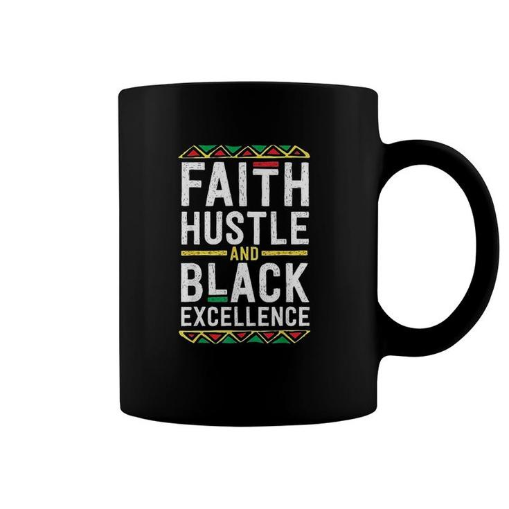 Faith Hustle And Black Excellence Coffee Mug