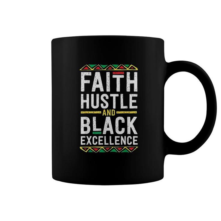 Faith Hustle And Black Excellence Coffee Mug
