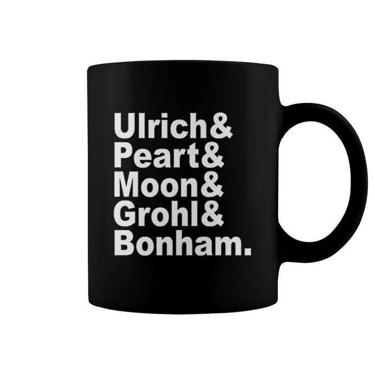Famous Drummer And Percussion Names Coffee Mug
