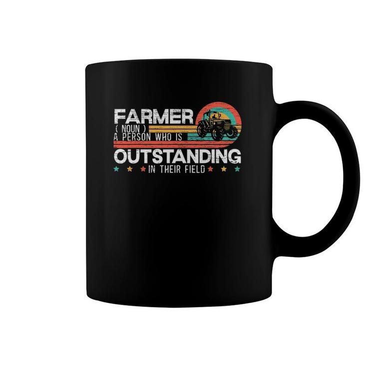 Farmer Definition Funny Tractor Rider Farming Dad Grandpa Coffee Mug