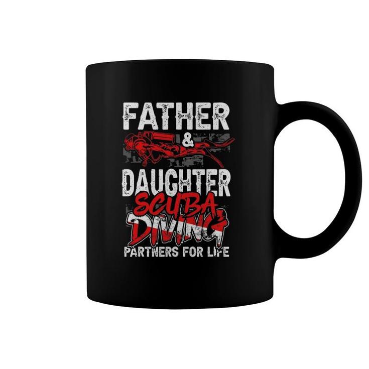 Father And Daughter Scuba Diving Partners For Life Funny Dad Coffee Mug