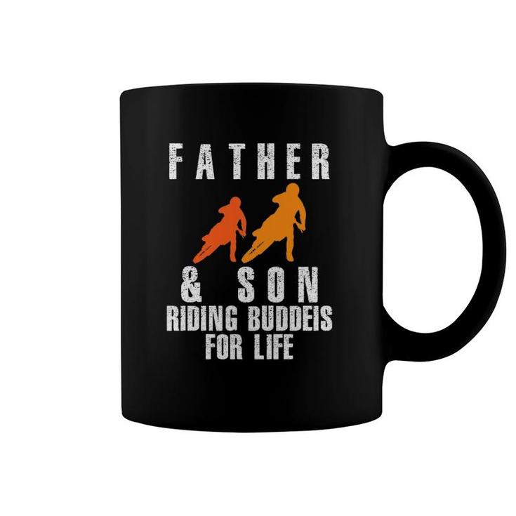 Father & Son Riding Buddies Dirt Bike Motocross Coffee Mug