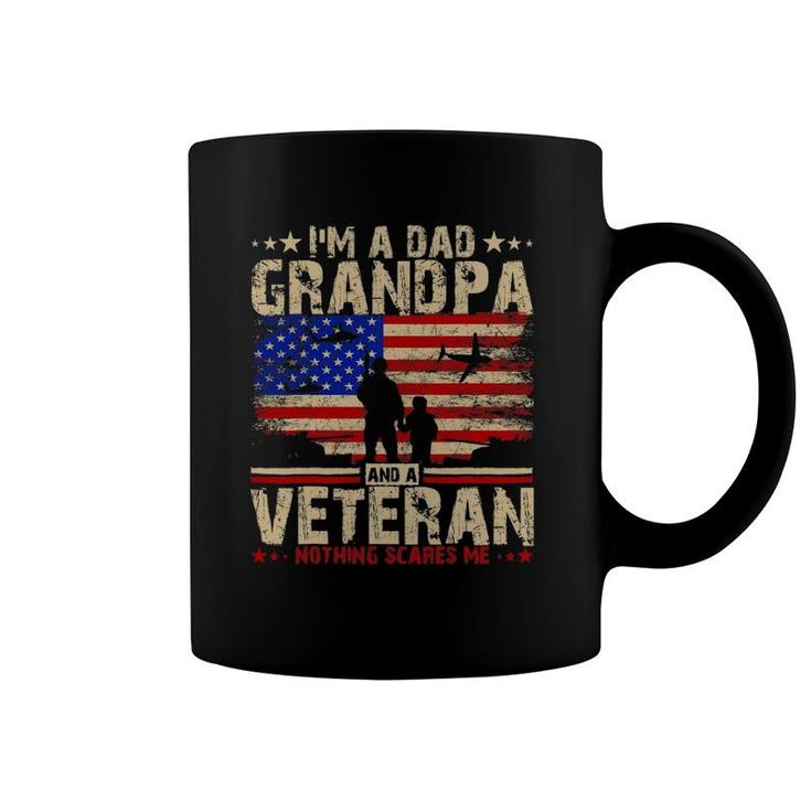 Father's Day 4Th Of July I'm A Dad Grandpa And A Veteran Coffee Mug