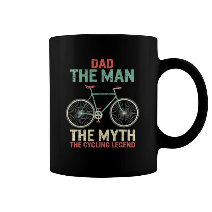 Fathers Day Dad Man Myth The Cycling Legend Husband Grandpa  Coffee Mug