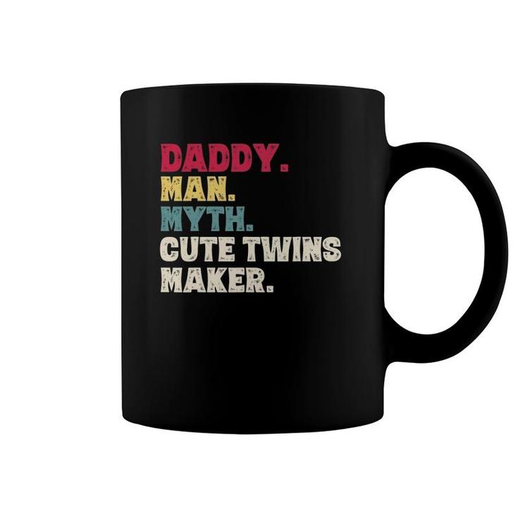 Father's Day Daddy Man Myth Cute Twins Maker Vintage Gift Coffee Mug