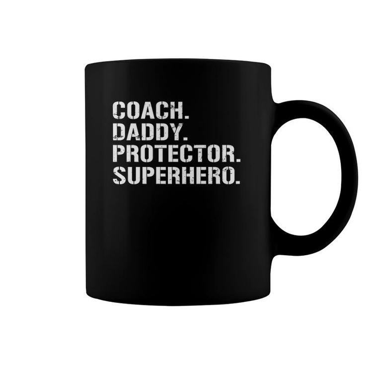 Father's Day Gift Coach Daddy Protector Superhero Coffee Mug