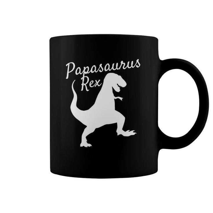 Father's Day Gift From Wife Son Daughter Kids Papasaurus Coffee Mug
