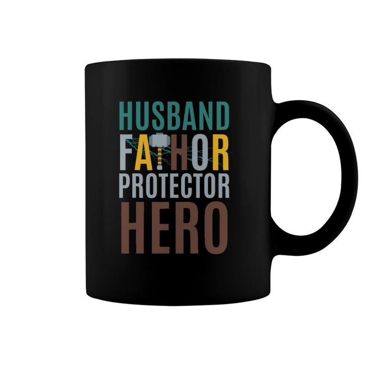 Fathorfathers Day Gift Husband Fathor Protector Hero Coffee Mug