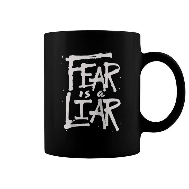Fear Is A Liar Inspirational Christian Faith Believer Raglan Baseball Tee Coffee Mug