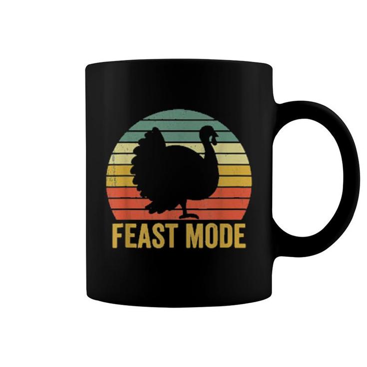 Feast Mode Thanksgiving Vintage Turkey Trot Retro  Coffee Mug