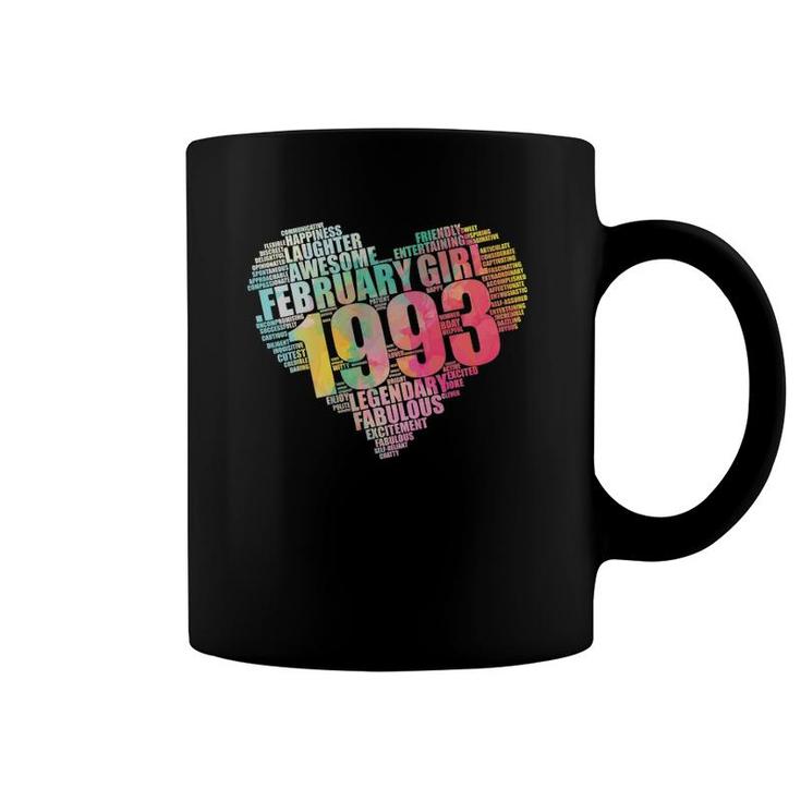 February Girl 1993 Awesome Fabulous Big Heart 29Th Birthday Coffee Mug