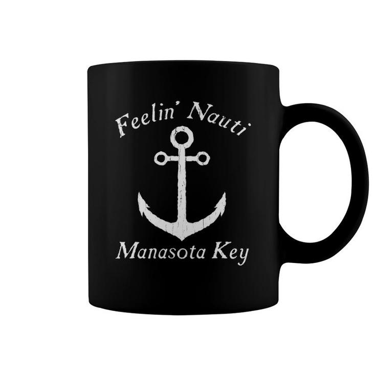 Feelin' Nauti Manasota Key Nautical Distressed Coffee Mug