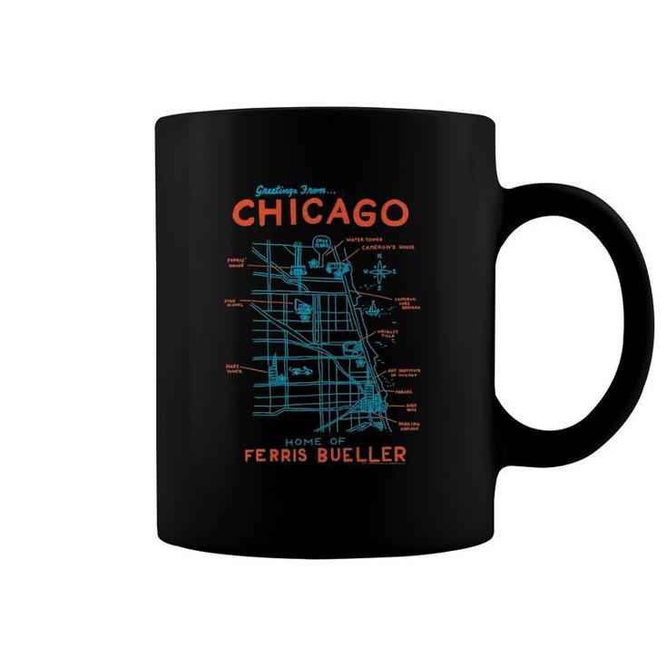 Ferris Bueller's Day Off Chicago Map  Coffee Mug