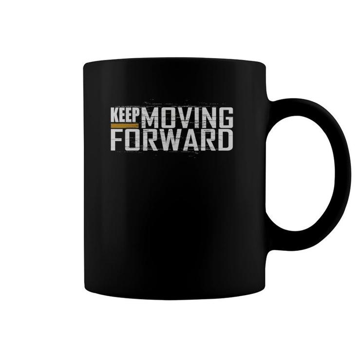 Fitness Gym Keep Moving Forward Art In Front And Back Coffee Mug