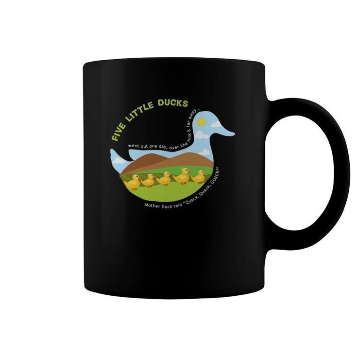 Five Little Ducks Mother Duck Unique Nursery Rhymes Coffee Mug