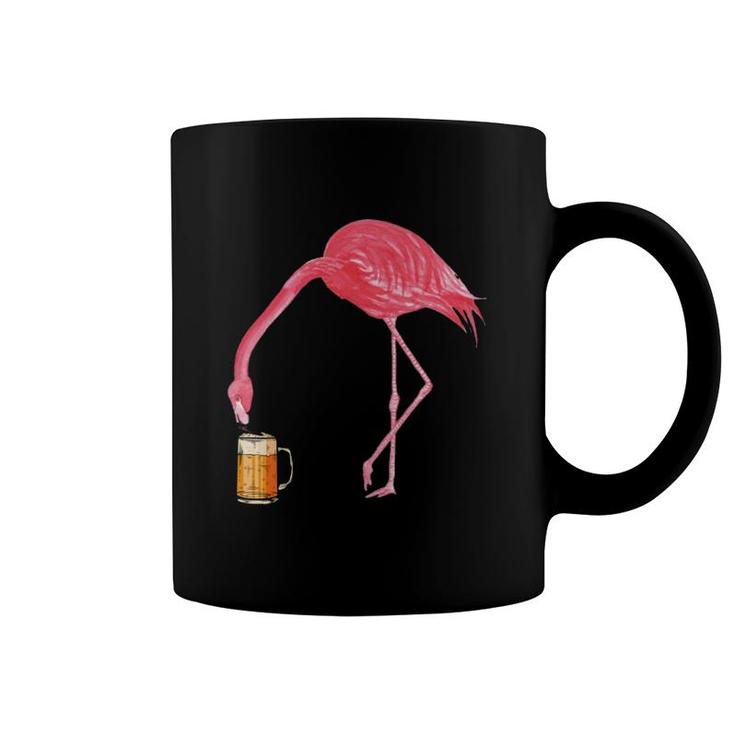 Flamingo Drinking Beer Coffee Mug