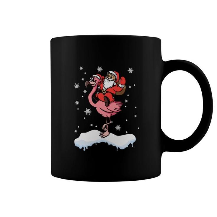 Flamingo Santa Coffee Mug