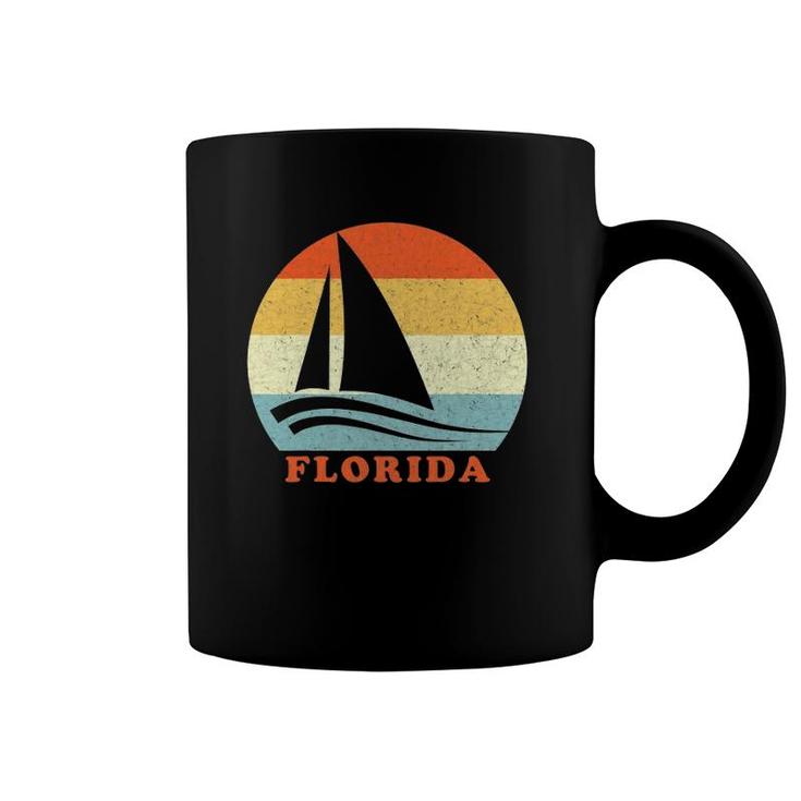 Florida Vacation Vintage Retro Sailboat Coffee Mug