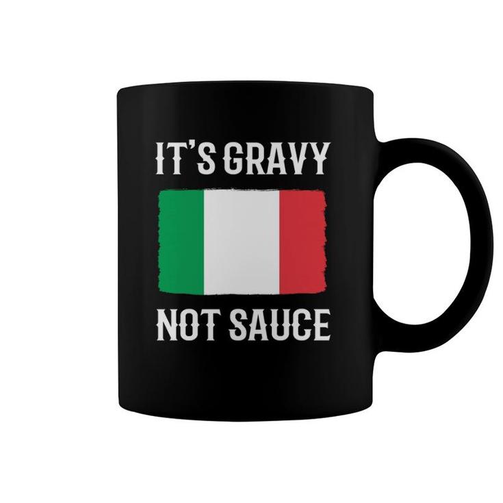 Foodie Italy Funny Italian Chef It's Gravy Not Sauce  Coffee Mug