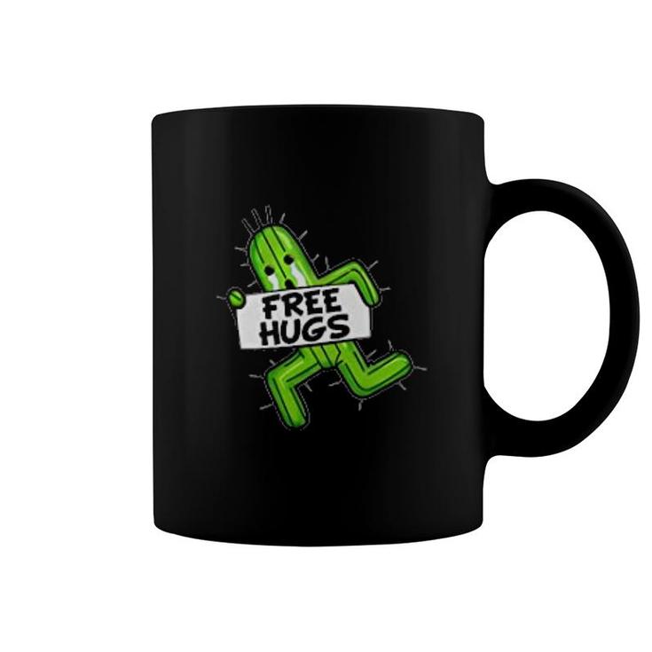 Free Hugs Funny Cactus Coffee Mug