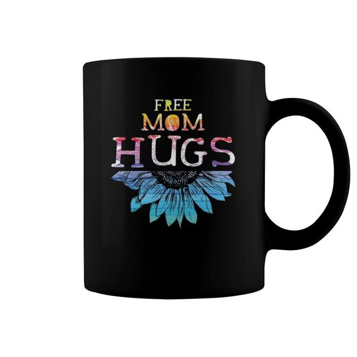 Free Mom Hugs Lgbt Lgbtq Pride Rainbow Sunflower Gift Coffee Mug