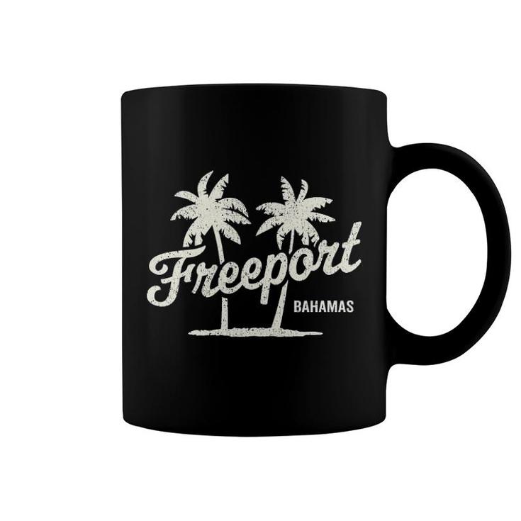 Freeport Bahamas Vintage 70S Palm Trees Graphic Coffee Mug
