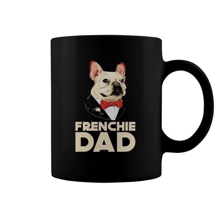 Frenchie Dad French Bulldog With Suit Fathers Day Coffee Mug