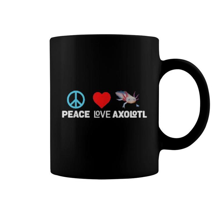 Friedensliebe Axolotl Lustiger Amphibiensalamander Humor  Coffee Mug