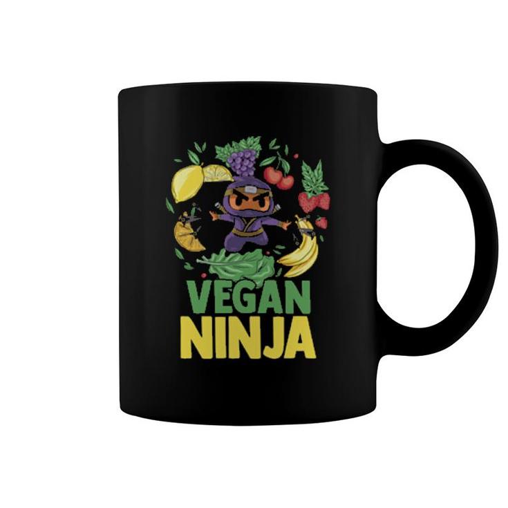 Fruit Vegan Ninja Vegetable Vegetarian Foodies  Coffee Mug
