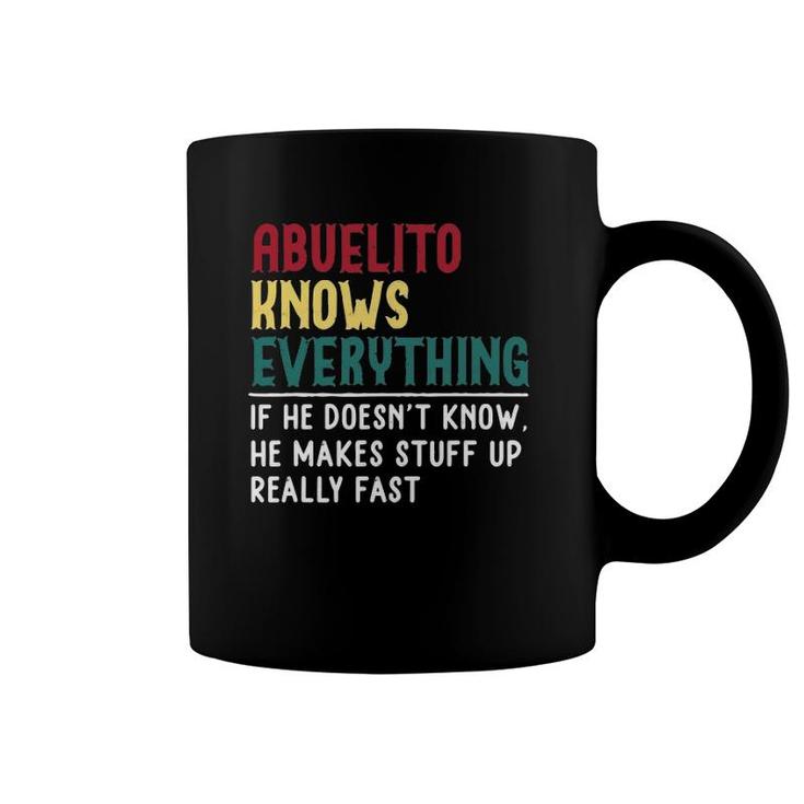 Funny Abuelito Know Everything Father's Day Gift For Grandpa Coffee Mug