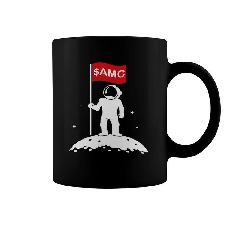 Funny Amc Stock Market Space Moon Astronaut Coffee Mug