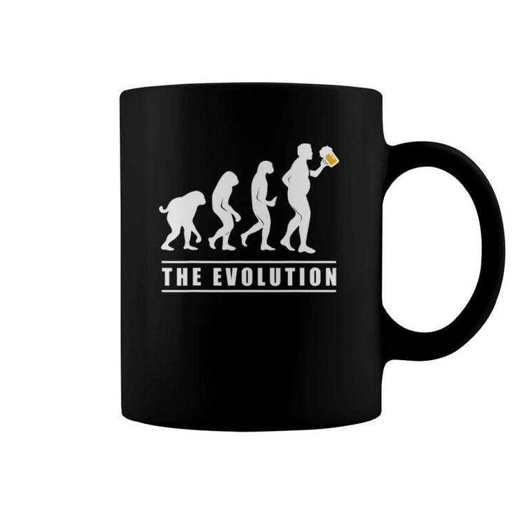 Funny Beer The Human Evolution Tee Gift For Dad Coffee Mug