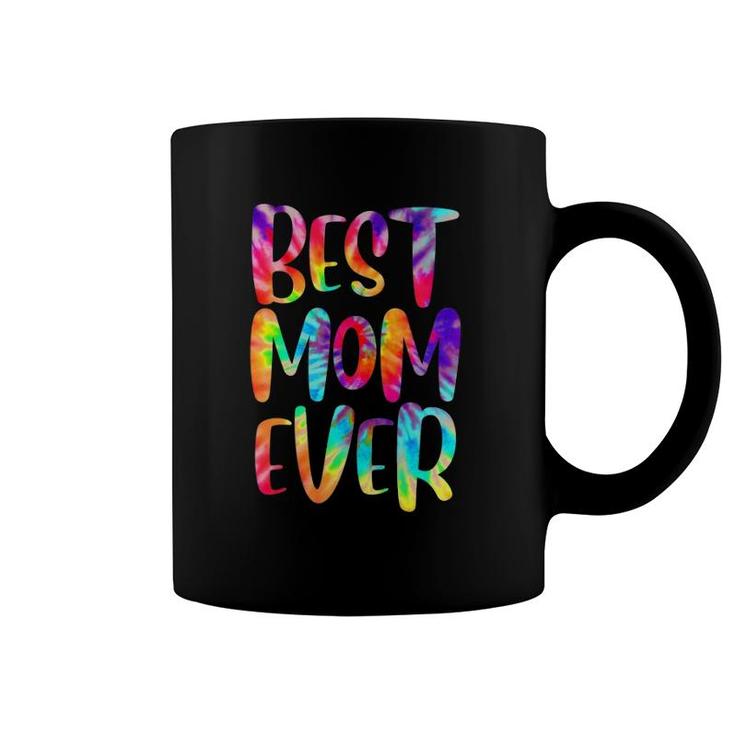 Funny Best Mom Ever Happy Mother's Day Tie Dye Style Coffee Mug