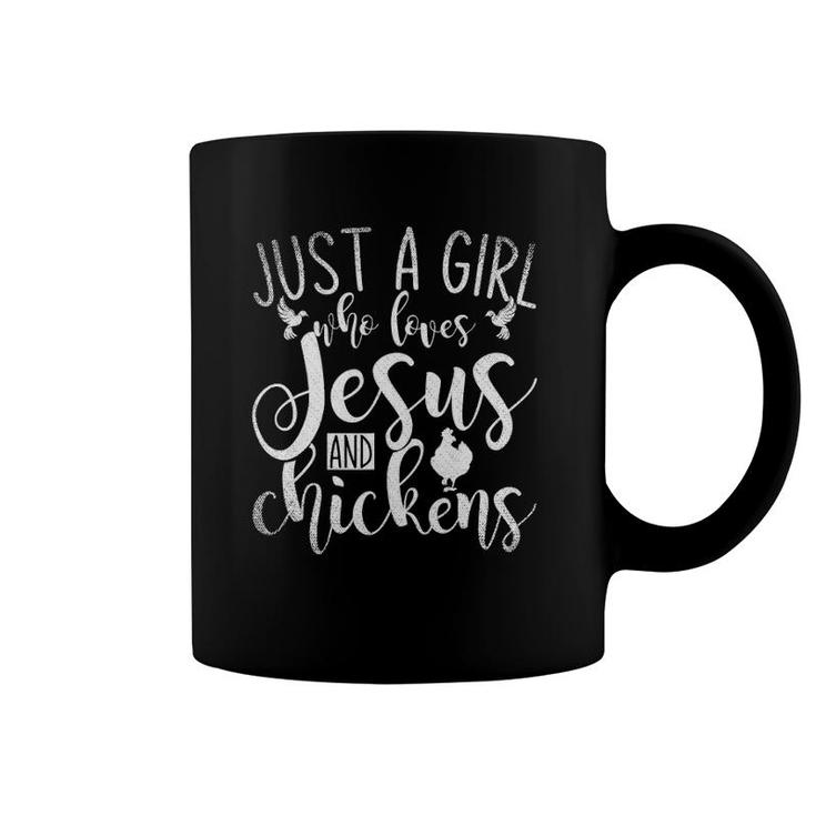 Funny Christian Farmer Women Girls Farm Chicken Faith Jesus Coffee Mug