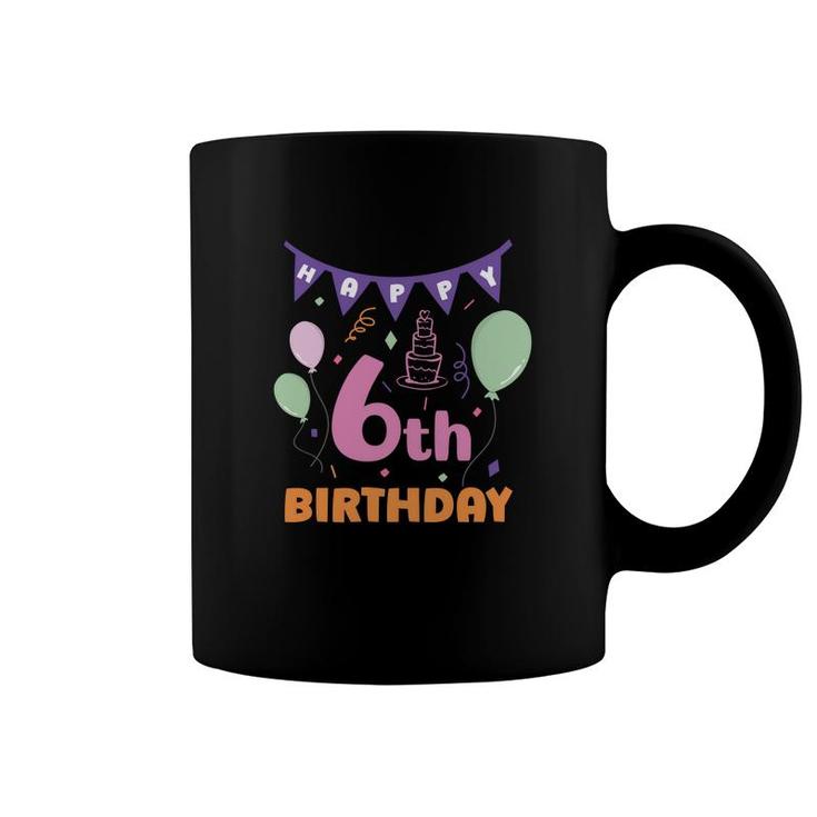 Funny Cool Creative Design 6Th Birthday Colorful Coffee Mug