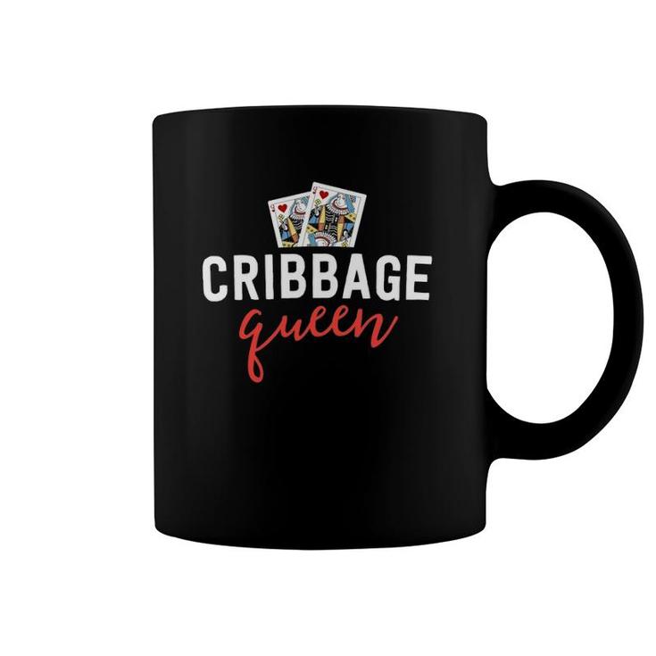 Funny Cribbage  Women Cribbage Queen Player Mom Gift Coffee Mug