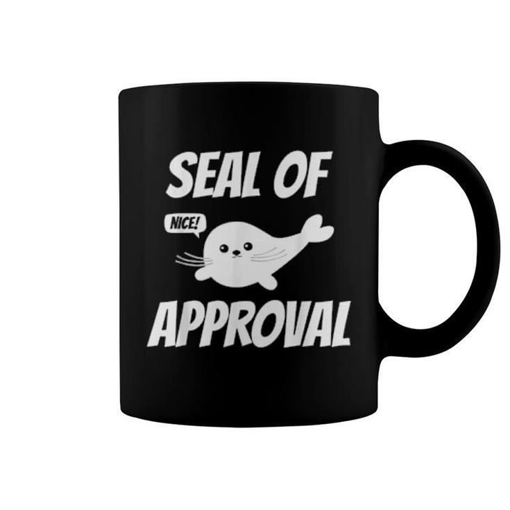 Funny Cute Seal Pun Seal Of Approval  Coffee Mug