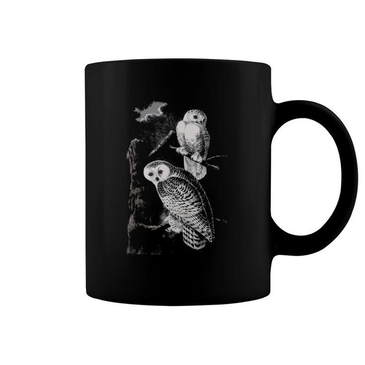 Funny Cute Snowy Owls Bird Animal Owl Face Owl Mom Coffee Mug