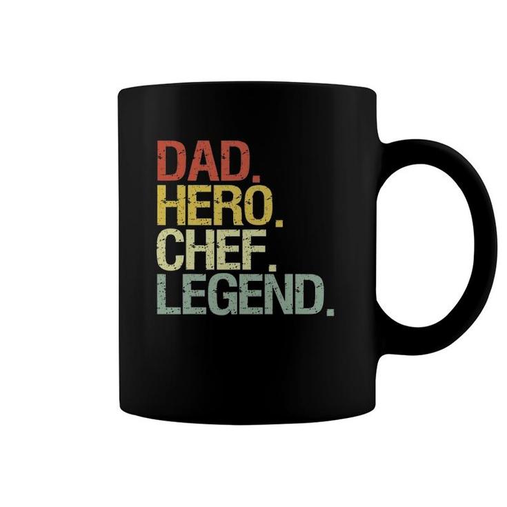 Funny Dad Hero Chef Legend Vintage Retro Coffee Mug