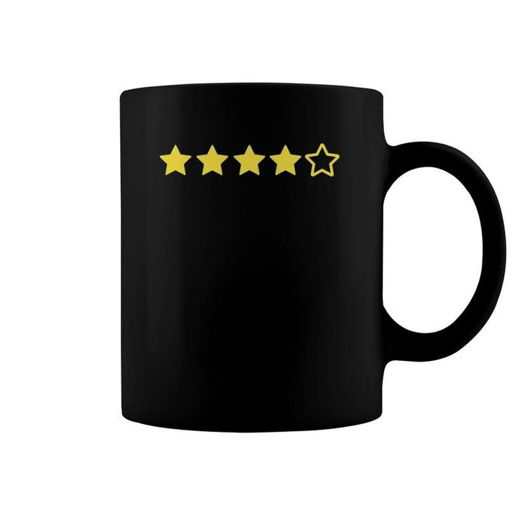 Funny Father's Day 4 Out Of 5 Star Review Dad Papa Sarcastic Coffee Mug