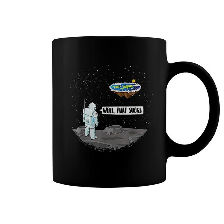 Funny Flat Earth Astronaut Coffee Mug