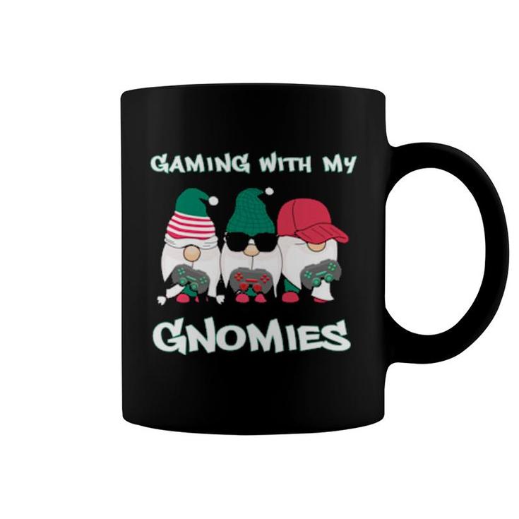 Funny Gaming With My Gnomies Christmas Gnome Video Games  Coffee Mug