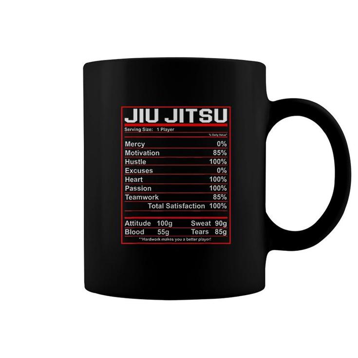 Funny Jiu Jitsu Nutrition Facts Coffee Mug