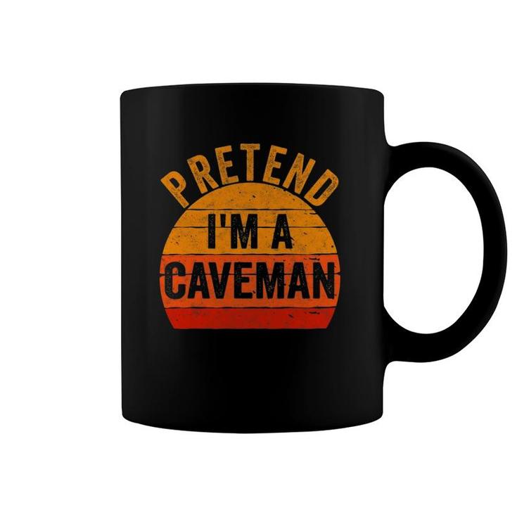 Funny Lazy Halloween Costume Gift Pretend I'm A Caveman Coffee Mug